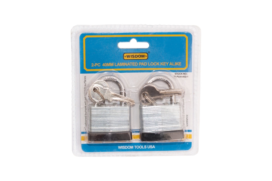 1 1/2"(40MM) 2PCS PADLOCK KEY-ALIKE