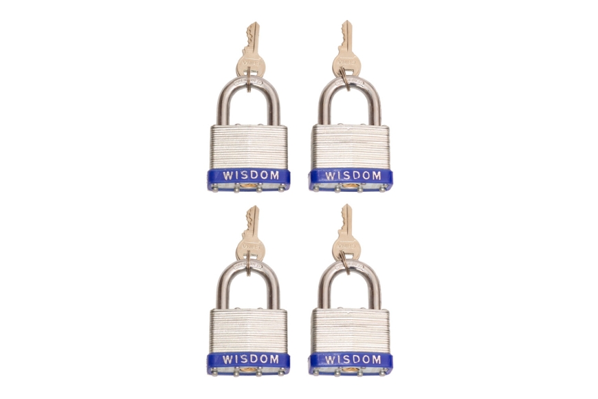 2"(50MM) 4 PC PADLOCK, KEY ALIKE
