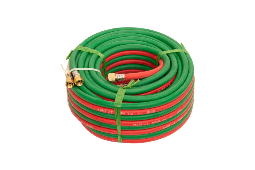 1/4" X 50' WELDING HOSE WITH BRASS COUBLER