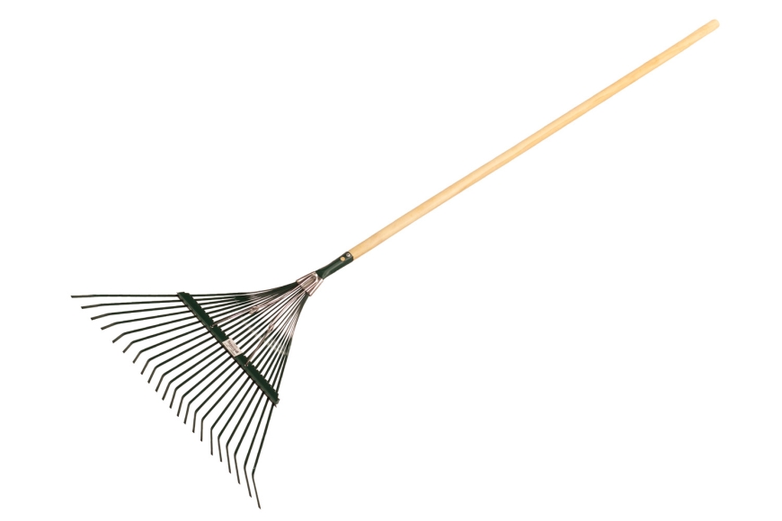 SPRING RAKE W/ WOOD HANDLE