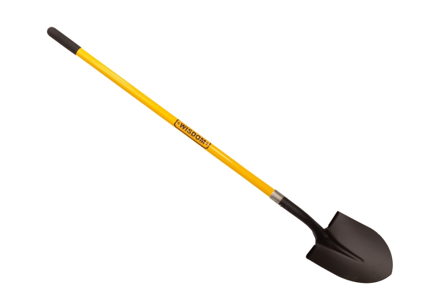 ROUND POINT SHOVEL, FIBERGLASS HANDLE
