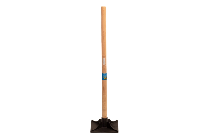 10" x 10" TAMPER WITH 42" WOOD HANDLE