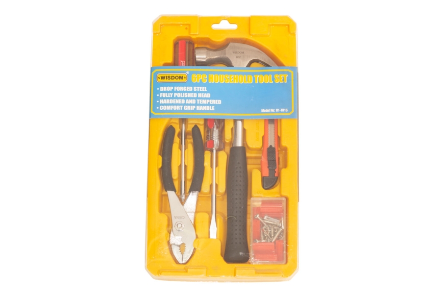 6-PC HOUSEHOLD TOOL KIT
